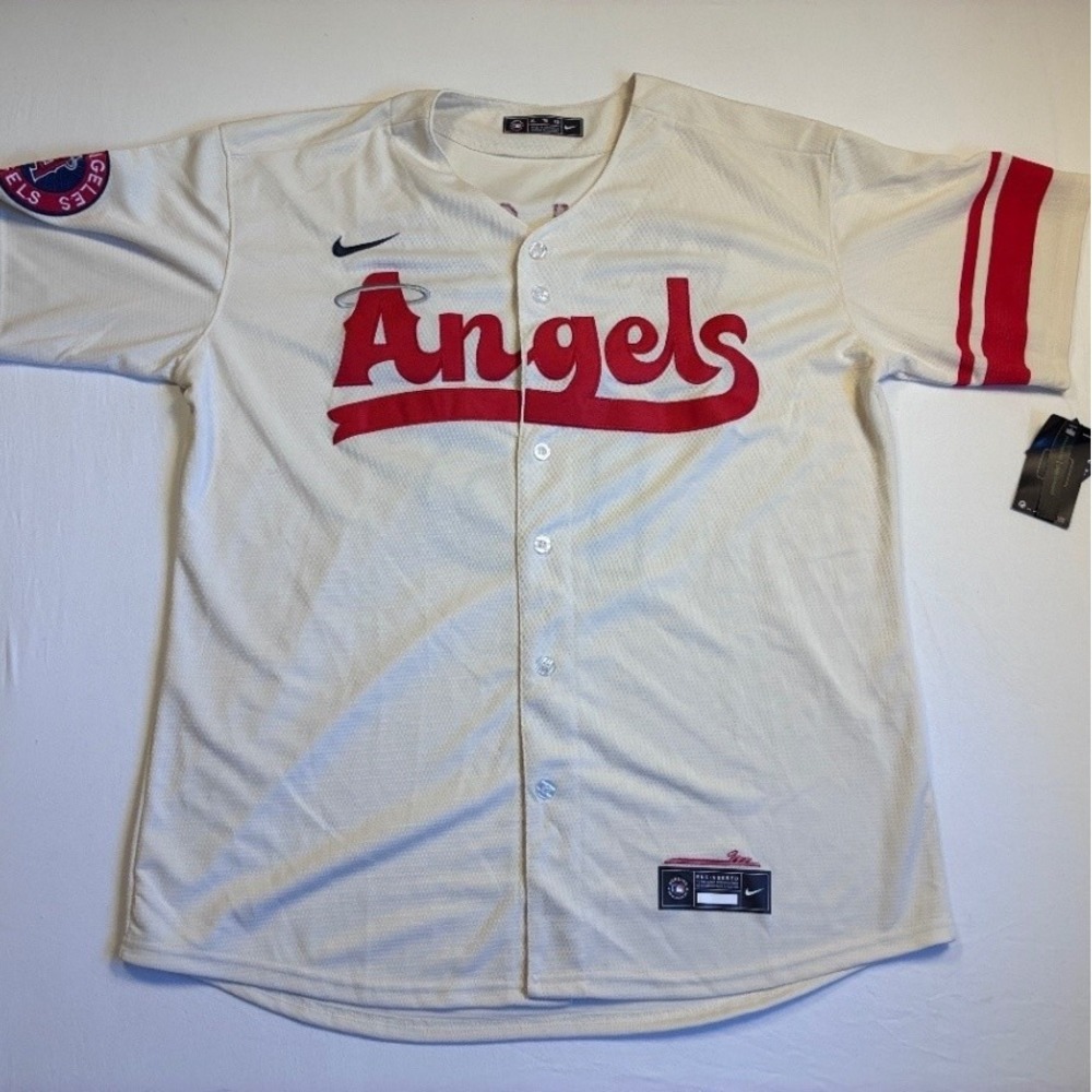Nike Los Angeles Angels Jersey XXL Cream Authentic King Louie 13 Genuine